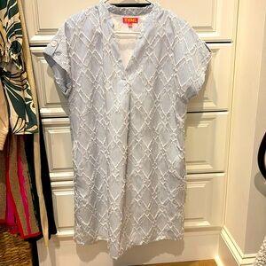 THML Blue & White Lattice Dress